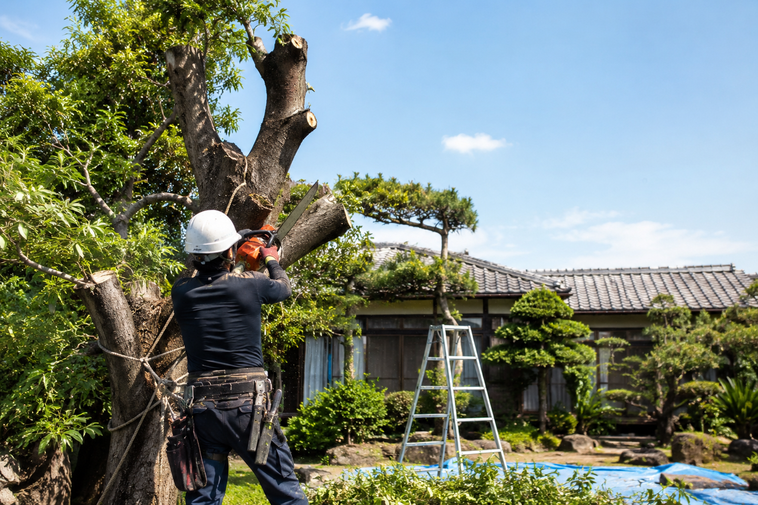 伐採・抜根の作業イメージ